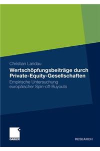 Wertschöpfungsbeiträge Durch Private-Equity-Gesellschaften