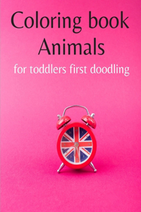 Coloring book animals for toddlers first doodling