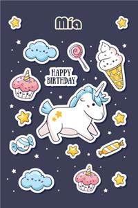 Happy Birthday Mía (100 Cute Cartoon Decorations)