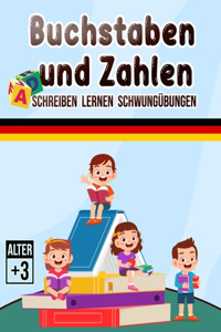Buchstaben und Zahlen schreiben lernen Schwungübungen für Kinder ab 3 Jahre