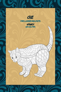 Livres à colorier pour adultes - Gros caractères - Animaux - Chat