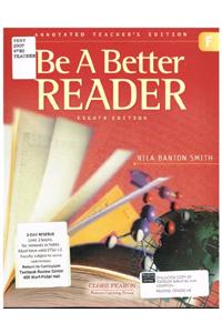 Globe Fearon Be a Better Reader Level F Annotated Teachers Edition 2003c
