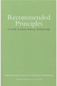 Recommended Principles to Guide Academy-Industry Relationships