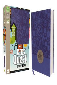 NIrV, Kids' Quest Study Bible, Leathersoft, Blue