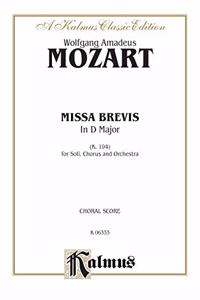MOZART MISSA BREVIS K194 V