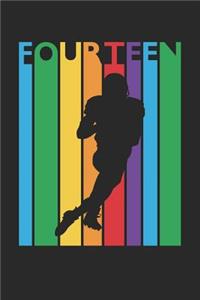 Football Notebook for 14 Year Old Boys and Girls - Colorful Football Journal - 14th Birthday Gift for Football Player Diary
