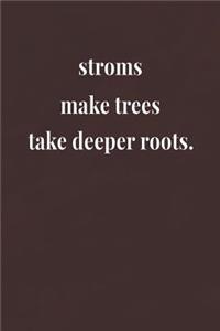 Stroms Make Trees Take Deeper Roots