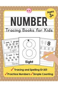 Number Tracing Books for Kids Ages 3-5