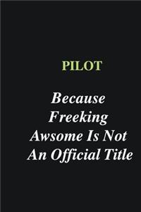 pilot Because Freeking Awsome is Not An Official Title