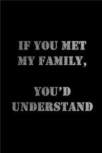 If You Met My Family, You'd Understand