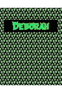 120 Page Handwriting Practice Book with Green Alien Cover Deborah