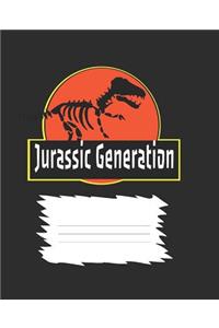 School Composition Notebook: Cute dinosaur Jurassic Generation Journal for Girl