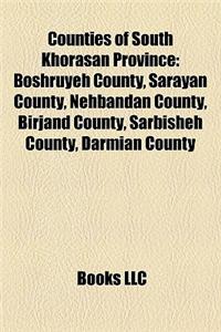 Counties of South Khorasan Province