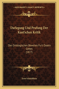 Darlegung Und Prufung Der Kant'schen Kritik