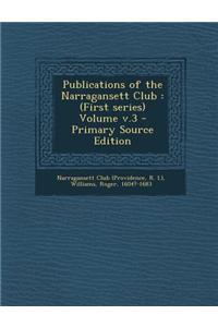 Publications of the Narragansett Club