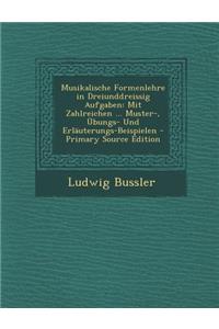 Musikalische Formenlehre in Dreiunddreissig Aufgaben