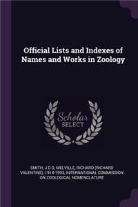 Official Lists and Indexes of Names and Works in Zoology