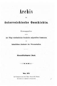 Archiv für österreichische geschichte