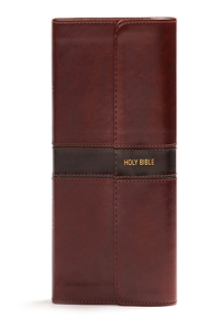 CSB Personal Size Bible, Saddle Brown Leathertouch with Magnetic Flap