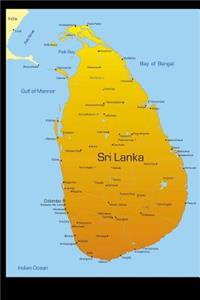 Map of Sri Lanka Journal: 150 Page Lined Notebook/Diary