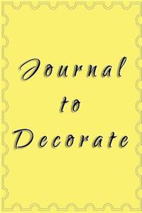 Journal To Decorate