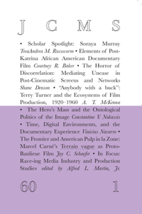 Journal of Cinema and Media Studies, Vol. 60, No. 1