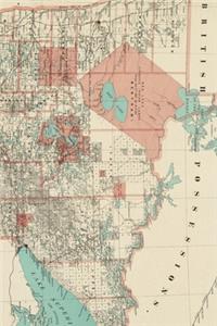 Minnesota Vintage Map Field Journal Notebook, 50 pages/25 sheets, 4x6