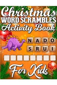 Christmas word scrambles activity book for kids