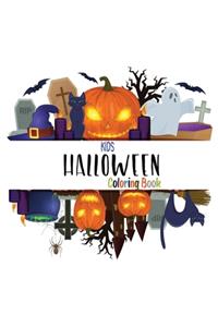 Halloween Kids Coloring Book