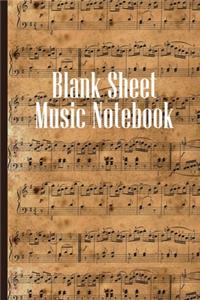 Blank Sheet Music Notebook