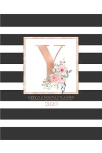 Weekly & Monthly Planner 2020 Y