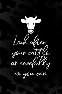 Look After Your Cattle As Carefully As You Can