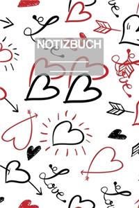 Notizbuch A5 Muster Love Liebe Herzen Herz