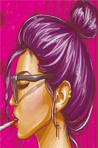 Lilahaarige Schönheit Notizbuch