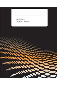 Wide Ruled Lines Composition Notebook 200 Pages. Modern Abstract Pattern.