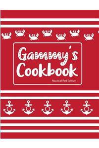 Gammy's Cookbook Nautical Red Edition