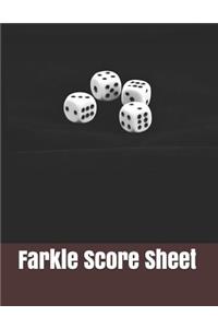 Farkle Score Sheet