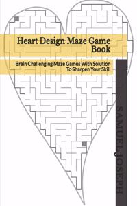 Heart Design Maze Game Book