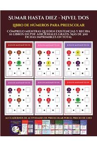 Libro de números para preescolar (Sumar hasta diez - Nivel Dos)