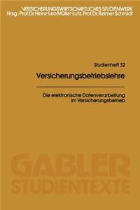 Elektronische Datenverarbeitung Im Versicherungsbetrieb