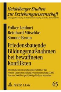 Friedensbauende Bildungsmaßnahmen Bei Bewaffneten Konflikten