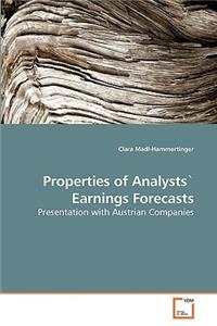Properties of Analysts` Earnings Forecasts