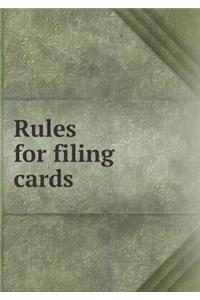 Rules for Filing Cards
