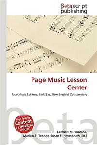 Page Music Lesson Center