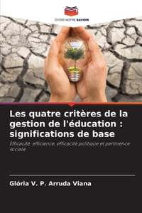 Les quatre critères de la gestion de l'éducation