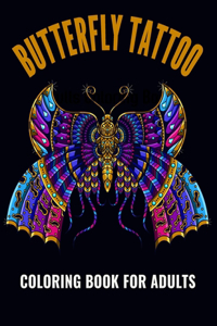Butterfly Tattoo Coloring Book For Adults
