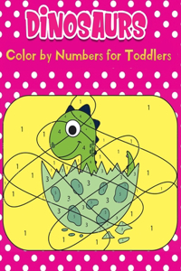 dinosaurs Color by Numbers for Toddlers