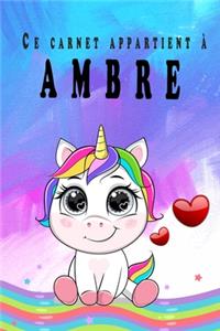 Ce carnet appartient à AMBRE