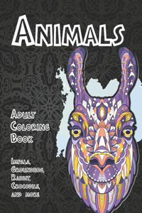 Animals - Adult Coloring Book - Impala, Groundhog, Rabbit, Crocodile, and more