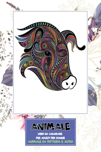 Libri da colorare per adulti per donne - Animale da fattoria e altro - Animale